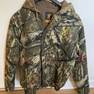 Camo Hooded Browning Jacket - Fleece Lined